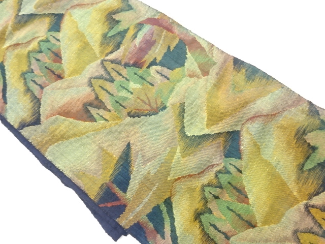 JAPANESE KIMONO / VINTAGE NAGOYA OBI / TSUMUGI / WOVEN TREES